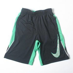Nike Boys Dri-Fit Shorts Green Black Youth Medium